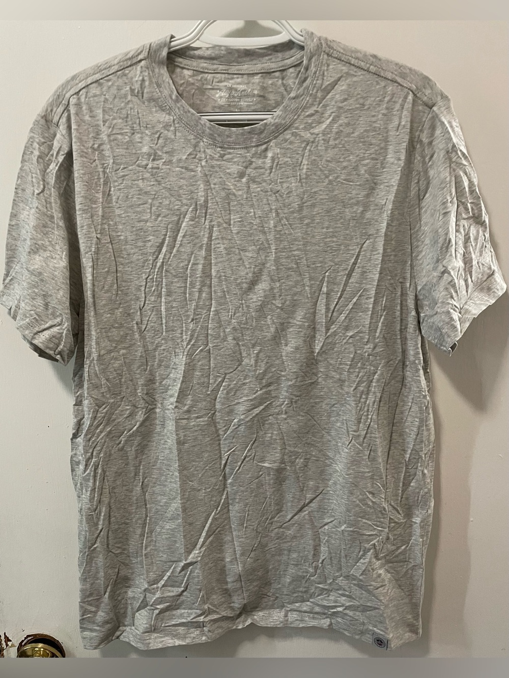Flag & Anthem Men's Light Grey Short Sleeve T-Shirt Tee Top Crew Neck Medium M